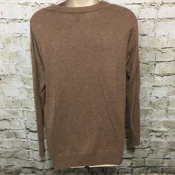 J Crew Brown Needle Punch Lace Sweater - Picture 5 of 7